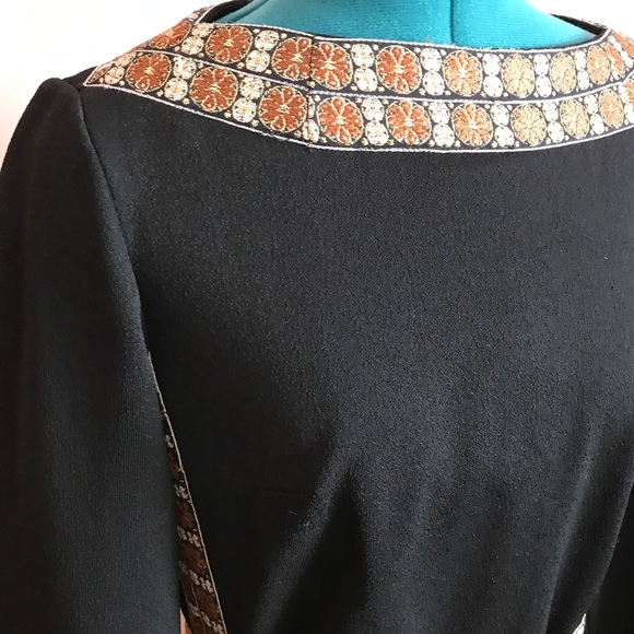 Vintage stunning belted black column dress - Picture 4 of 8